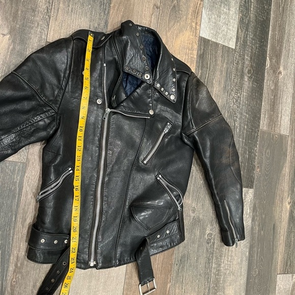 Vintage Black Leather Studded Motorcycle Jacket | Women’s M | Biker Punk Eclair - Picture 11 of 16